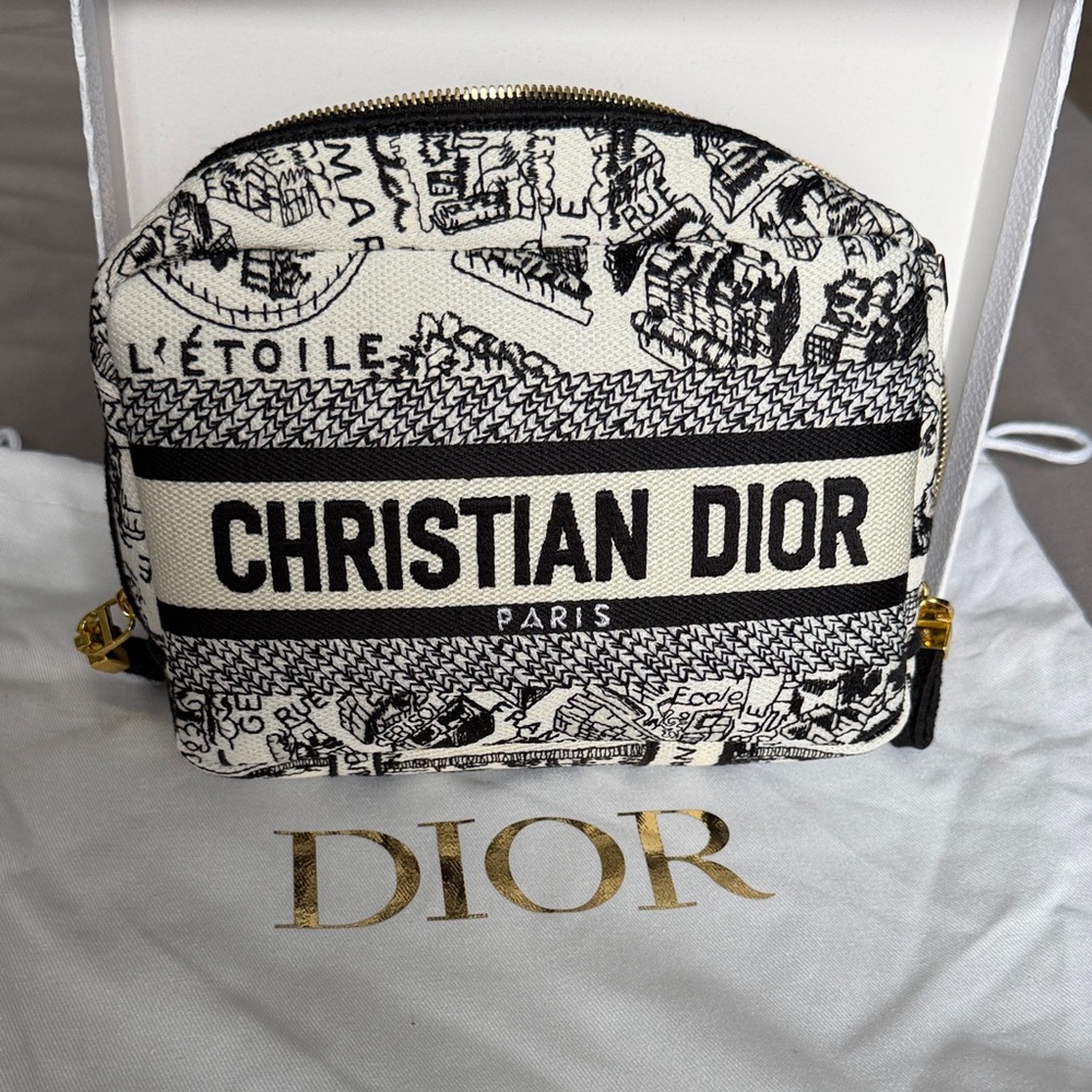 Dior Monochrome Graphic Pouch